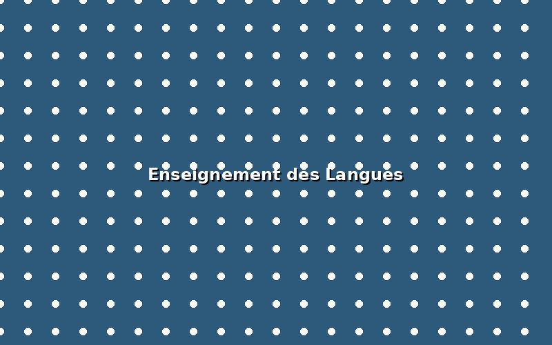 Enseignement des langues camerounaises